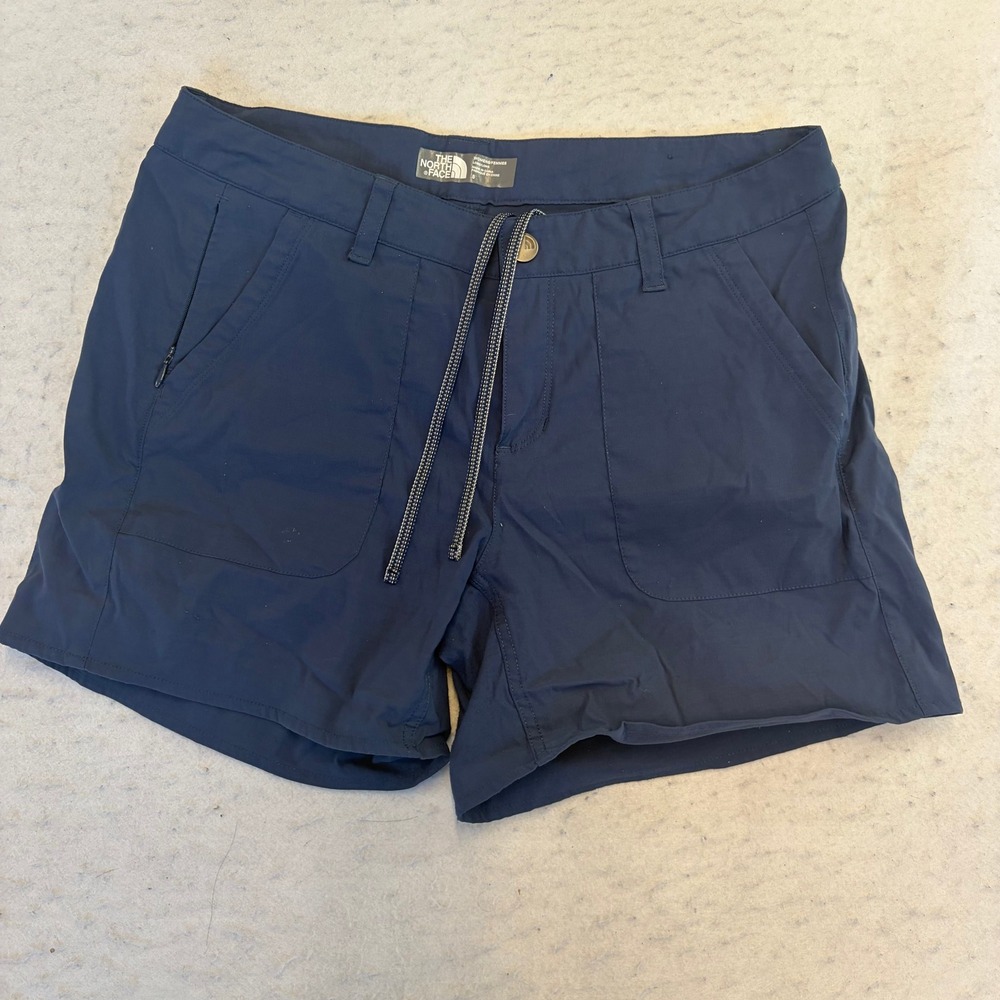 The North Face Shorts Womens 8 Navy Blue Hiking Activewear Drawstring